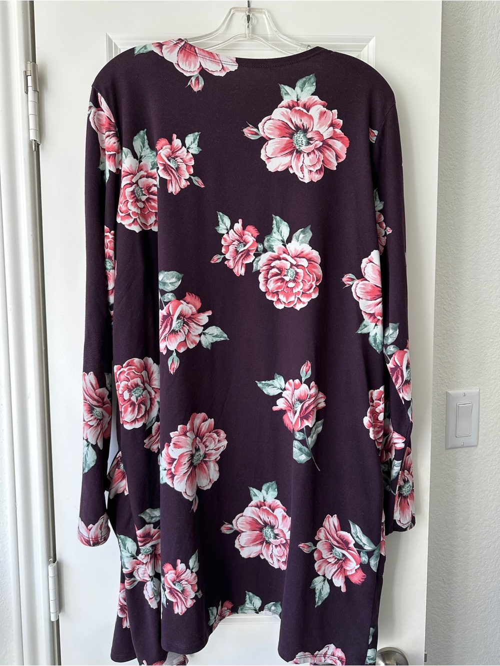 Gilli Womens Purple Floral Kimono Pink Blooms Boho Festival Layering Cardigan - Picture 6 of 6